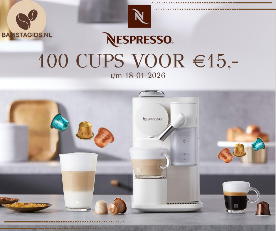 Nespresso machine afgeprijsd, korting op nespresso en cups